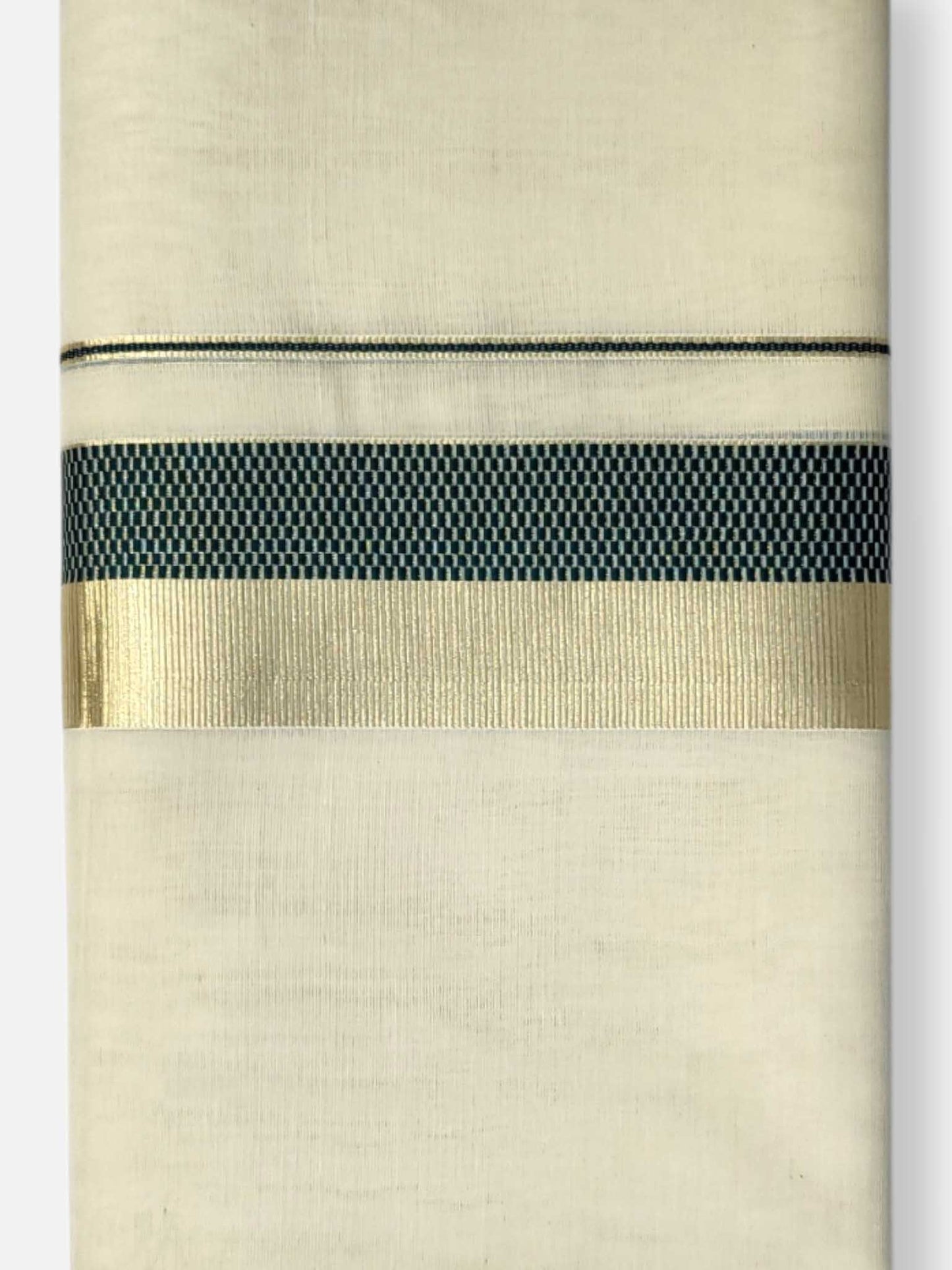 Premium Wedding Handloom Balaramapuram Unaakupaavu Kasavu Mundu for Men