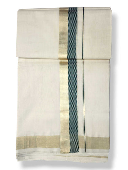 Premium Wedding Handloom Balaramapuram Unaakupaavu Kasavu Mundu for Men