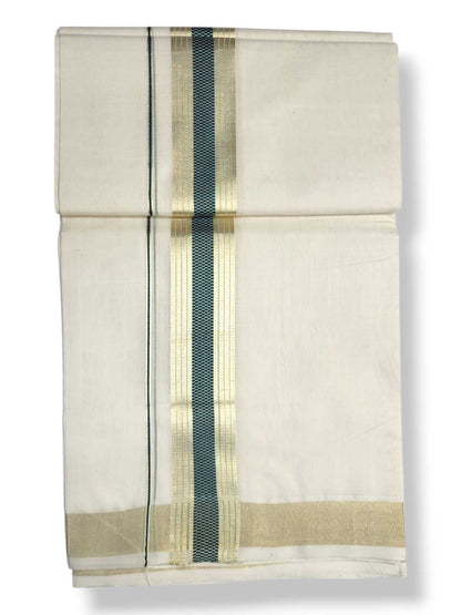 Premium Wedding Handloom Balaramapuram Unaakupaavu Kasavu Mundu for Men