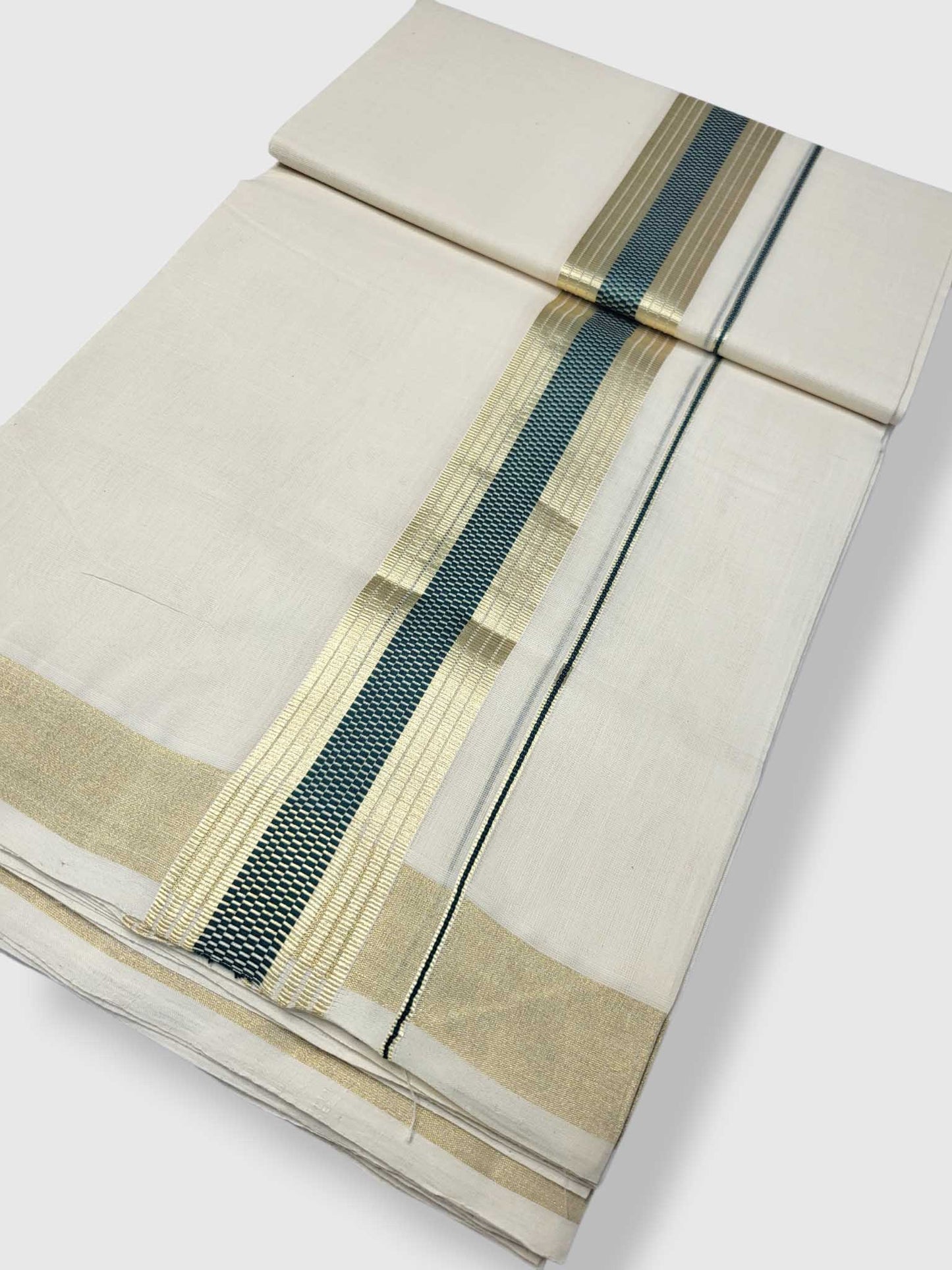 Premium Wedding Handloom Balaramapuram Unaakupaavu Kasavu Mundu for Men