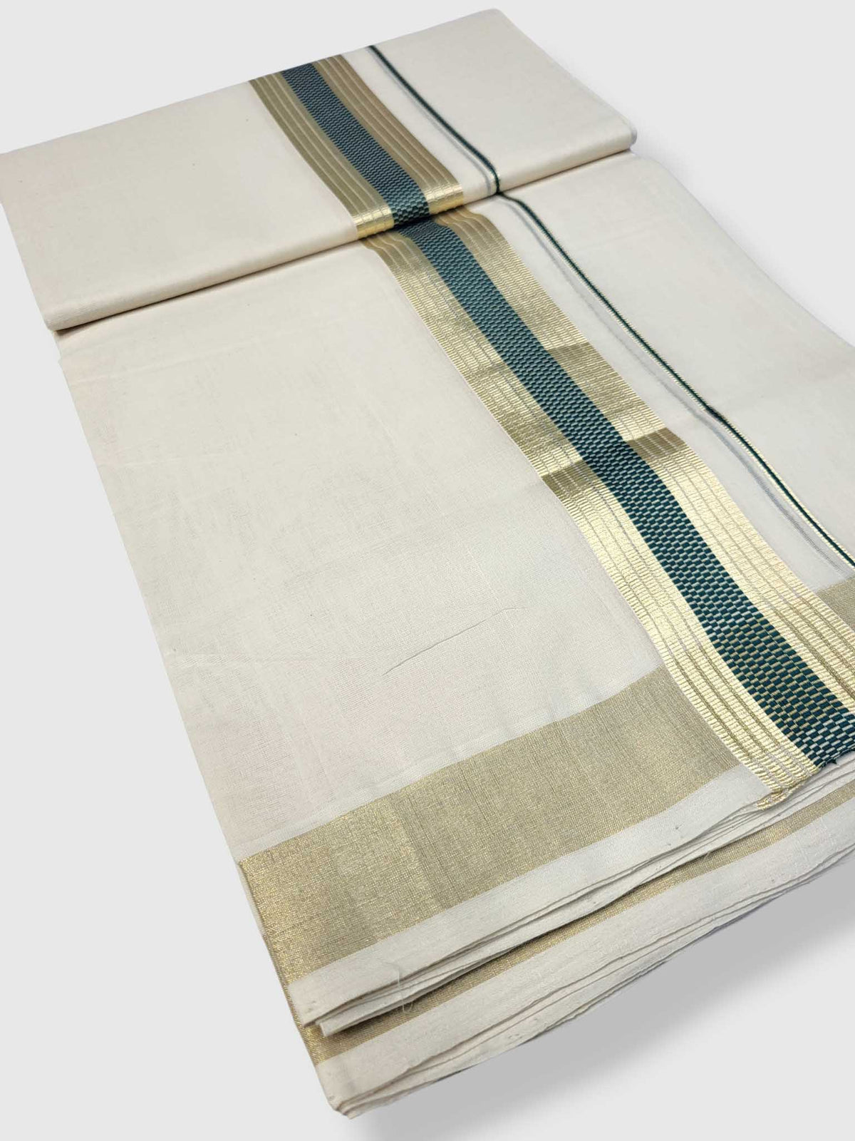 Premium Wedding Handloom Balaramapuram Unaakupaavu Kasavu Mundu for Men