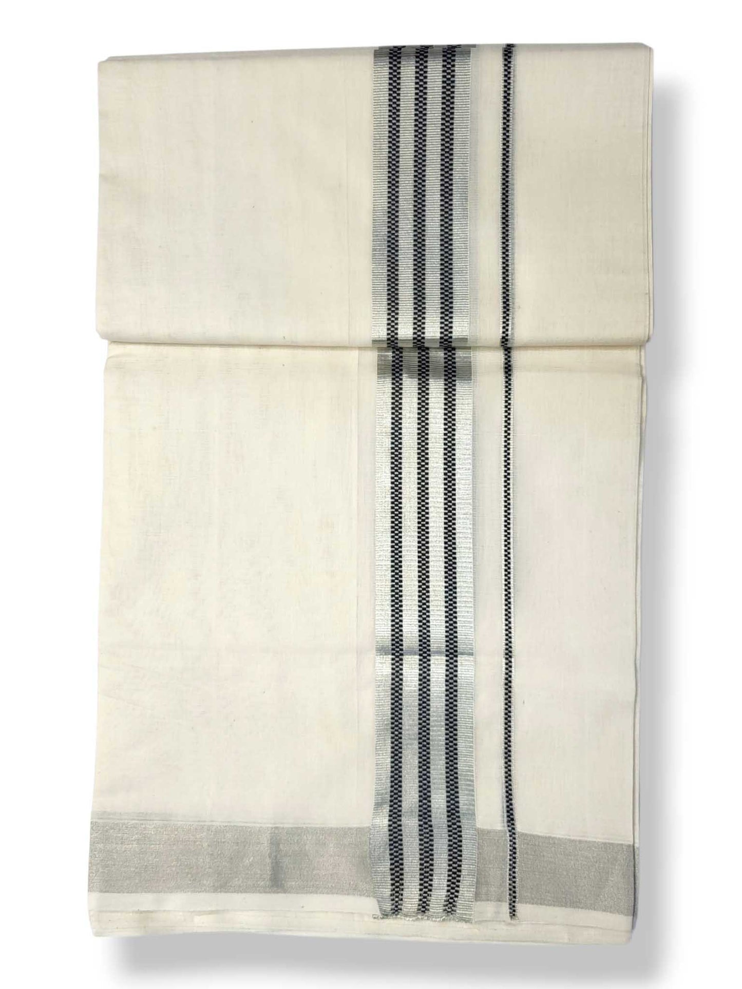 Premium Wedding Handloom Balaramapuram Unaakupaavu Kasavu Mundu for Men