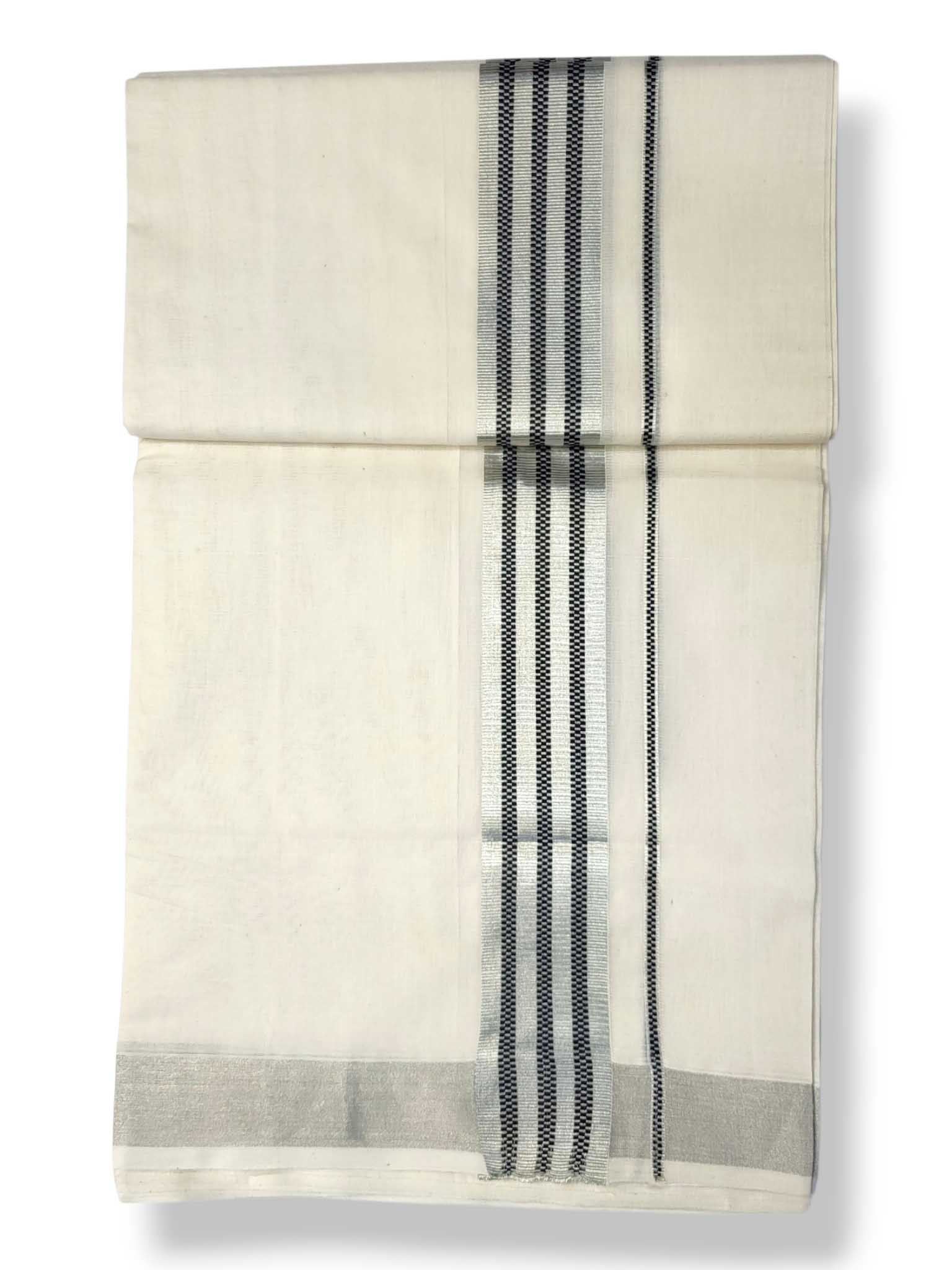 Premium Wedding Handloom Balaramapuram Unaakupaavu Kasavu Mundu for Men