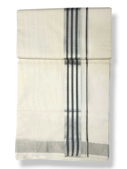 Premium Wedding Handloom Balaramapuram Unaakupaavu Kasavu Mundu for Men