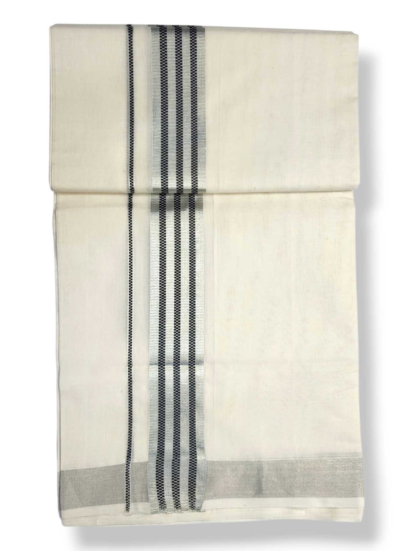 Premium Wedding Handloom Balaramapuram Unaakupaavu Kasavu Mundu for Men
