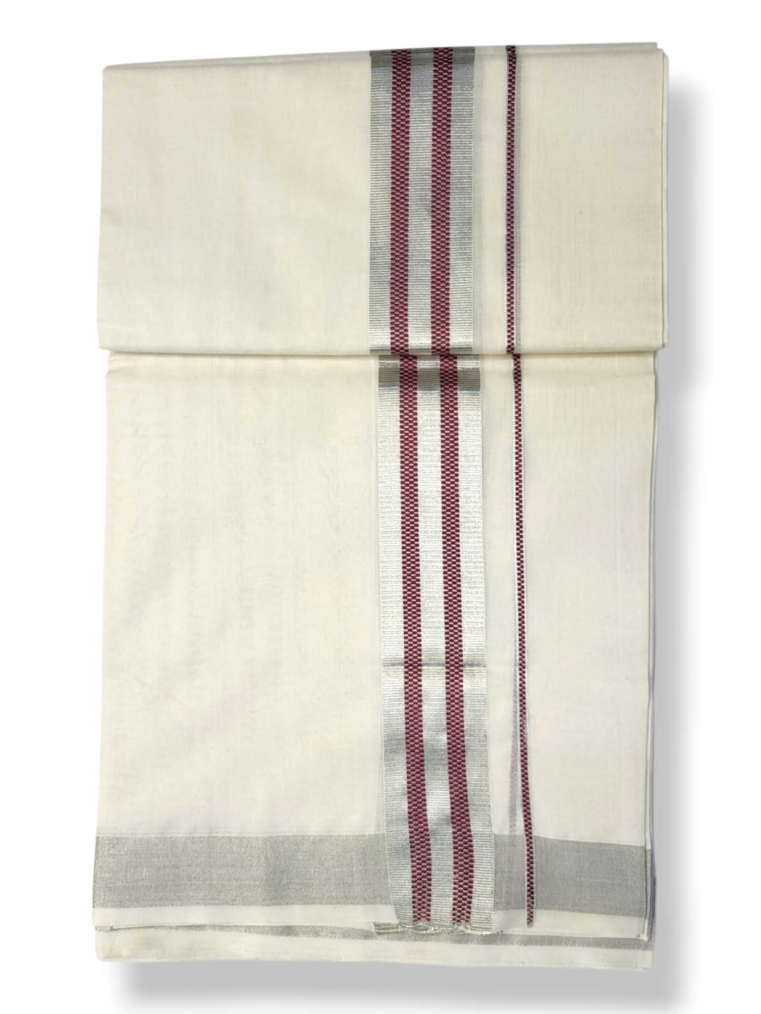 Premium Wedding Handloom Balaramapuram Unaakupaavu Kasavu Mundu for Men
