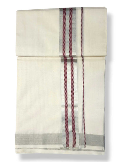 Premium Wedding Handloom Balaramapuram Unaakupaavu Kasavu Mundu for Men