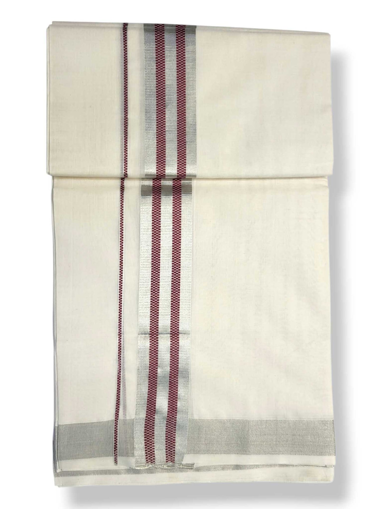 Premium Wedding Handloom Balaramapuram Unaakupaavu Kasavu Mundu for Men