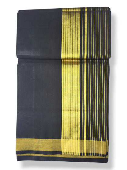 Premium Wedding Handloom Balaramapuram Unaakupaavu Kasavu Mundu for Men