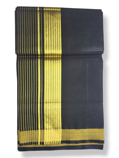 Premium Wedding Handloom Balaramapuram Unaakupaavu Kasavu Mundu for Men