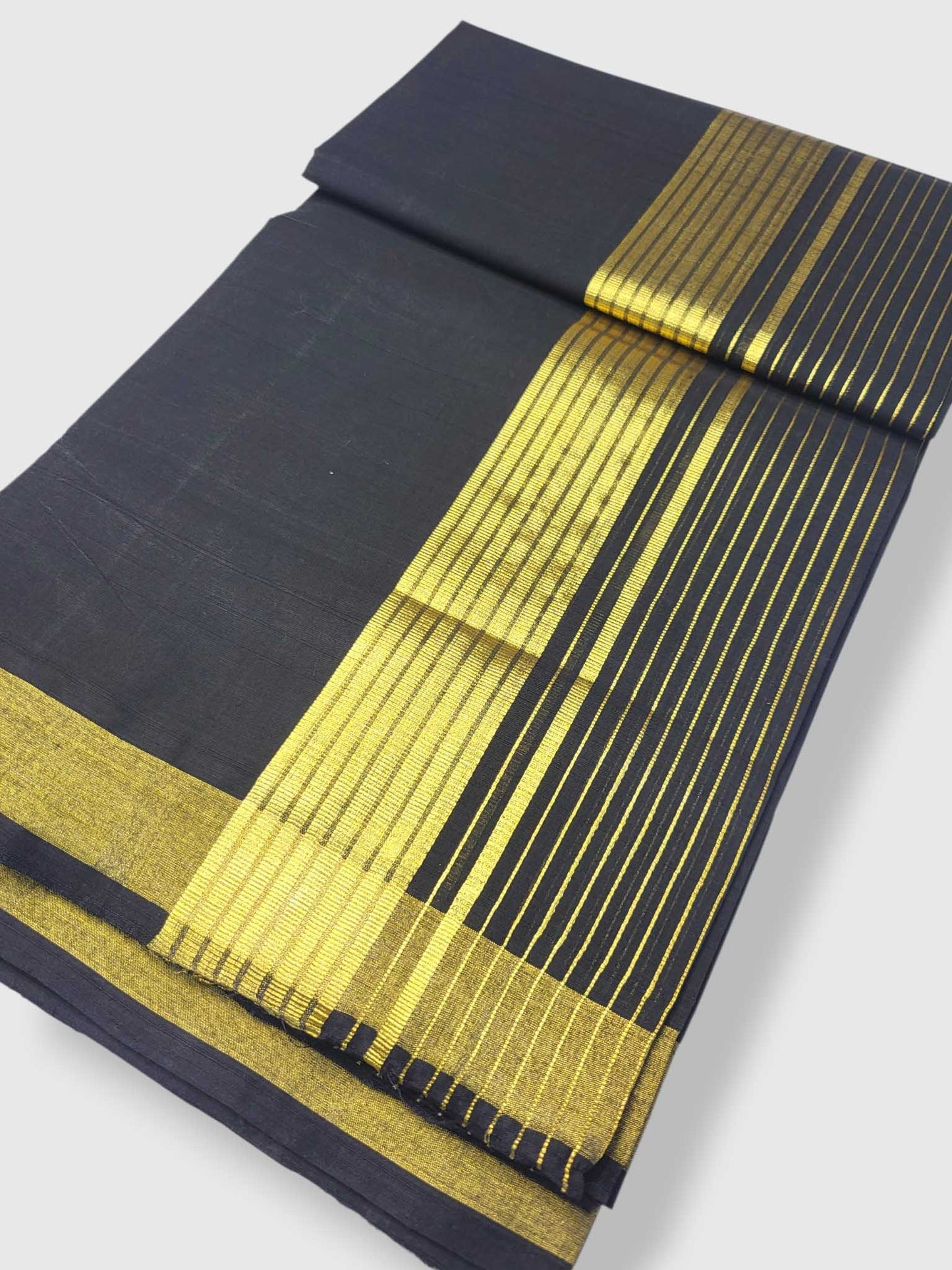 Premium Wedding Handloom Balaramapuram Unaakupaavu Kasavu Mundu for Men