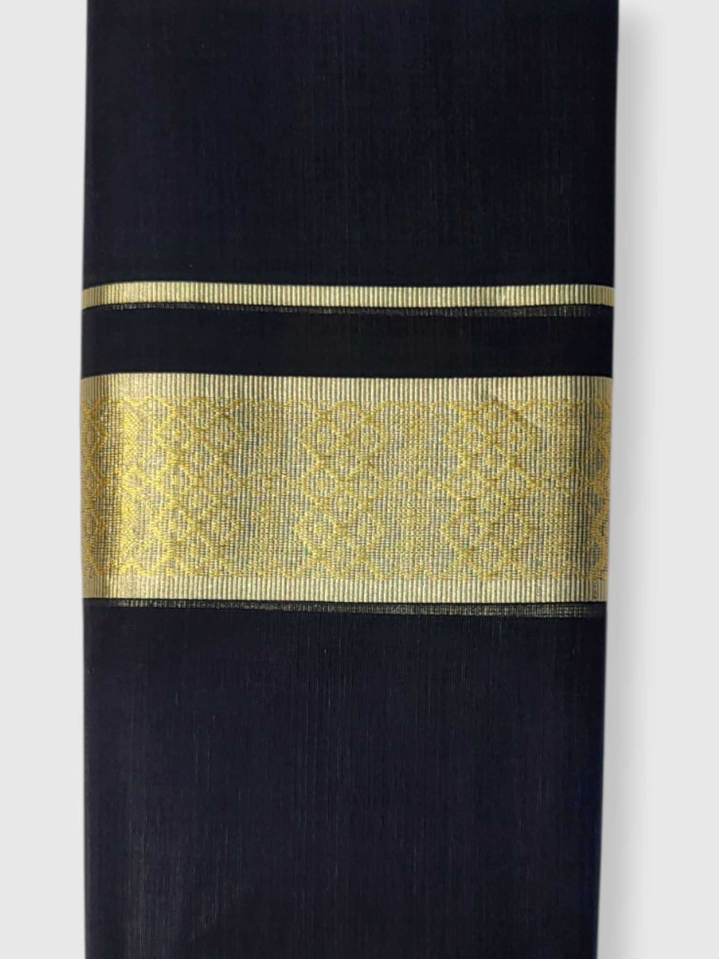 Premium Wedding Handloom Balaramapuram Unaakupaavu Kasavu Mundu for Men