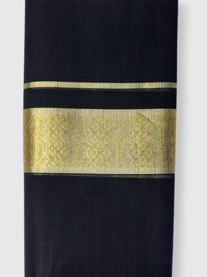 Premium Wedding Handloom Balaramapuram Unaakupaavu Kasavu Mundu for Men
