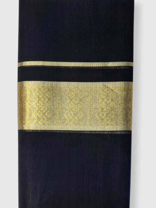 Premium Wedding Handloom Balaramapuram Unaakupaavu Kasavu Mundu for Men