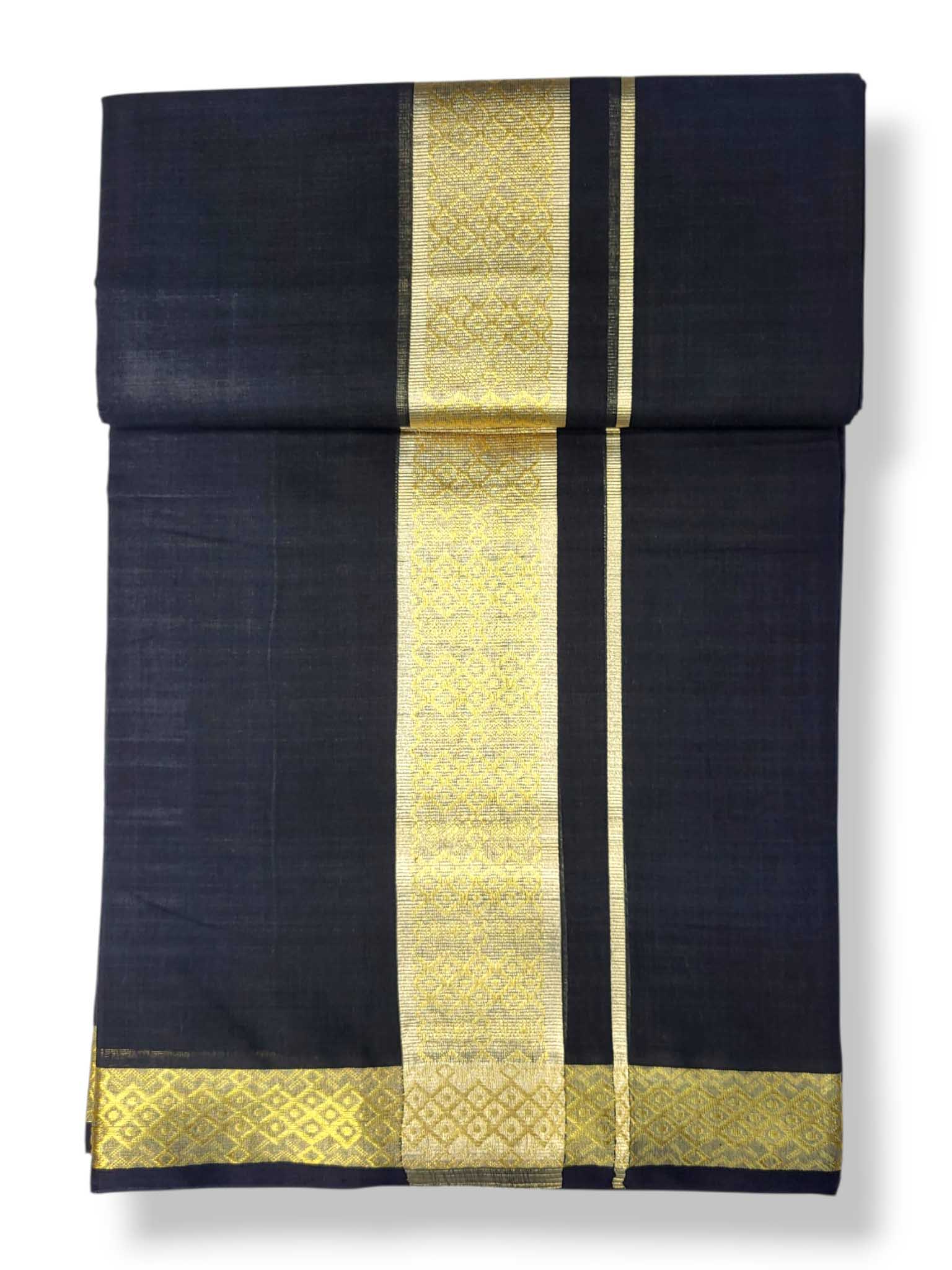 Premium Wedding Handloom Balaramapuram Unaakupaavu Kasavu Mundu for Men