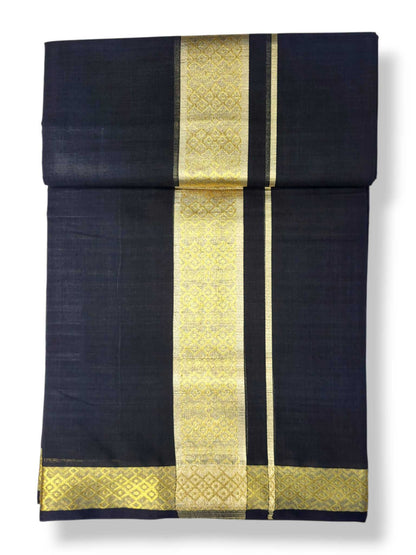 Premium Wedding Handloom Balaramapuram Unaakupaavu Kasavu Mundu for Men