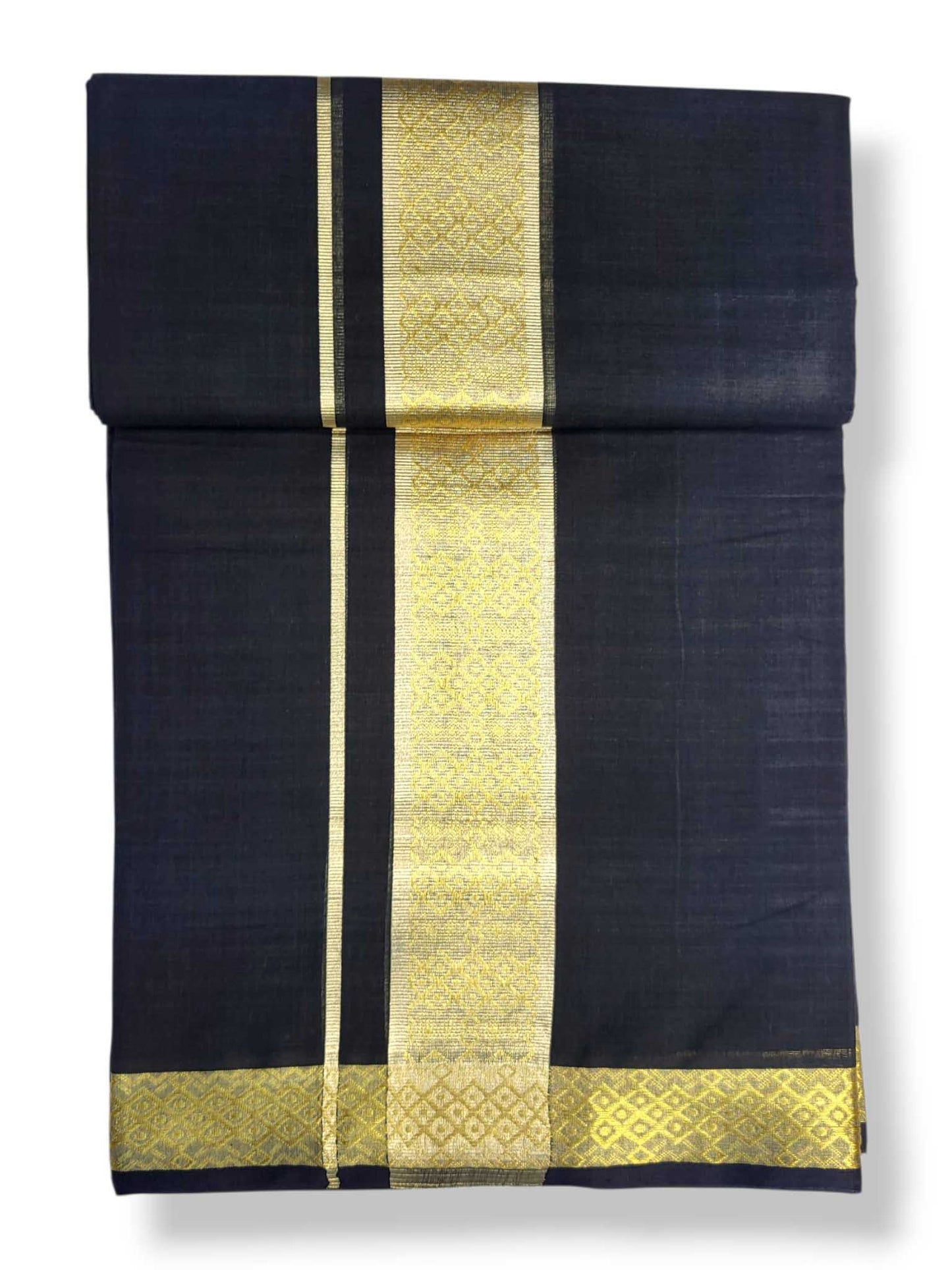 Premium Wedding Handloom Balaramapuram Unaakupaavu Kasavu Mundu for Men