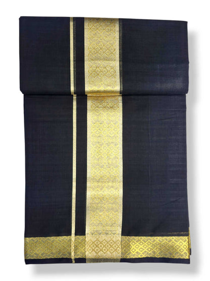 Premium Wedding Handloom Balaramapuram Unaakupaavu Kasavu Mundu for Men