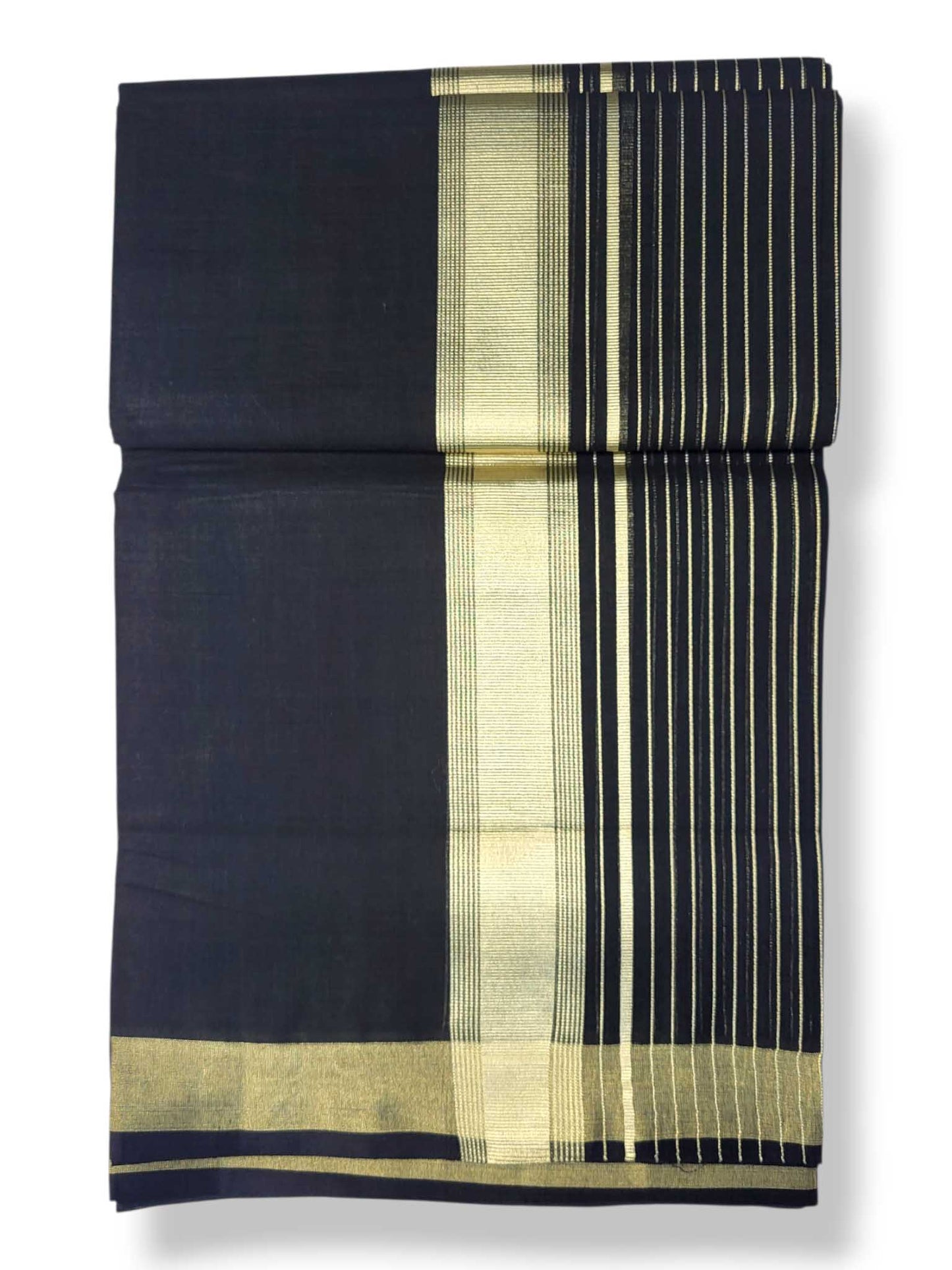 Premium Wedding Handloom Balaramapuram Unaakupaavu Kasavu Mundu for Men