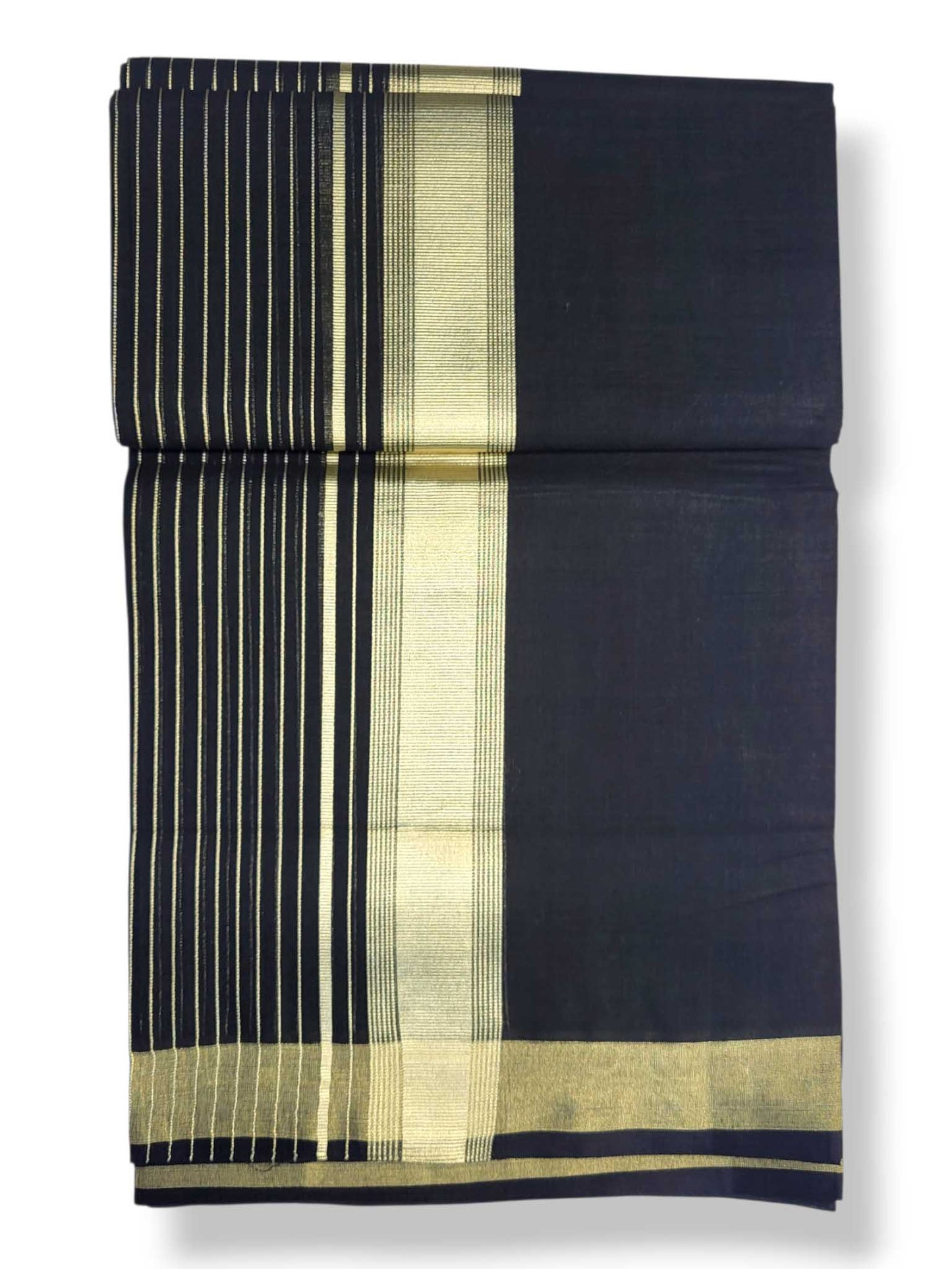 Premium Wedding Handloom Balaramapuram Unaakupaavu Kasavu Mundu for Men