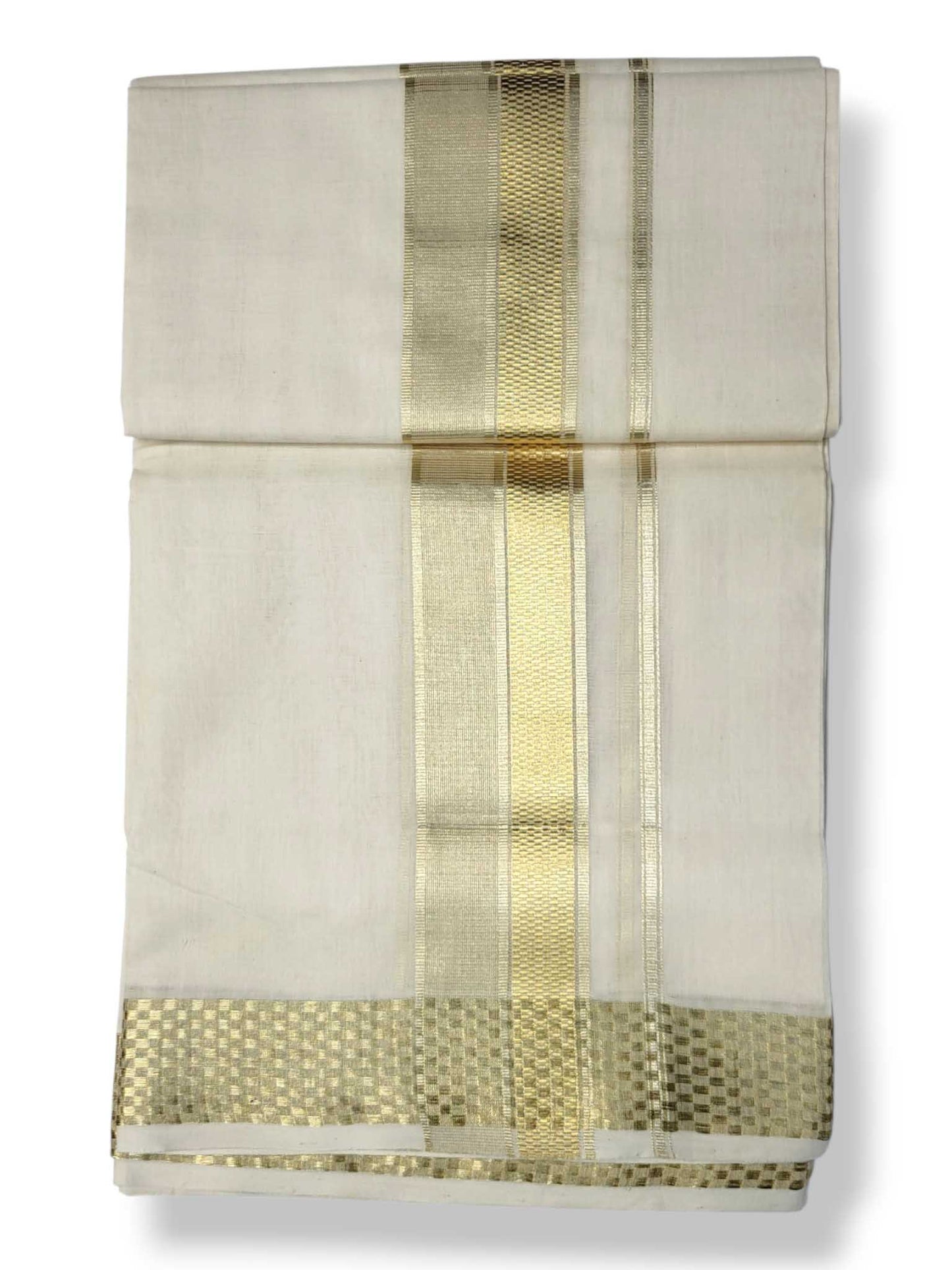 Premium Wedding Handloom Balaramapuram Unaakupaavu Kasavu Mundu for Men