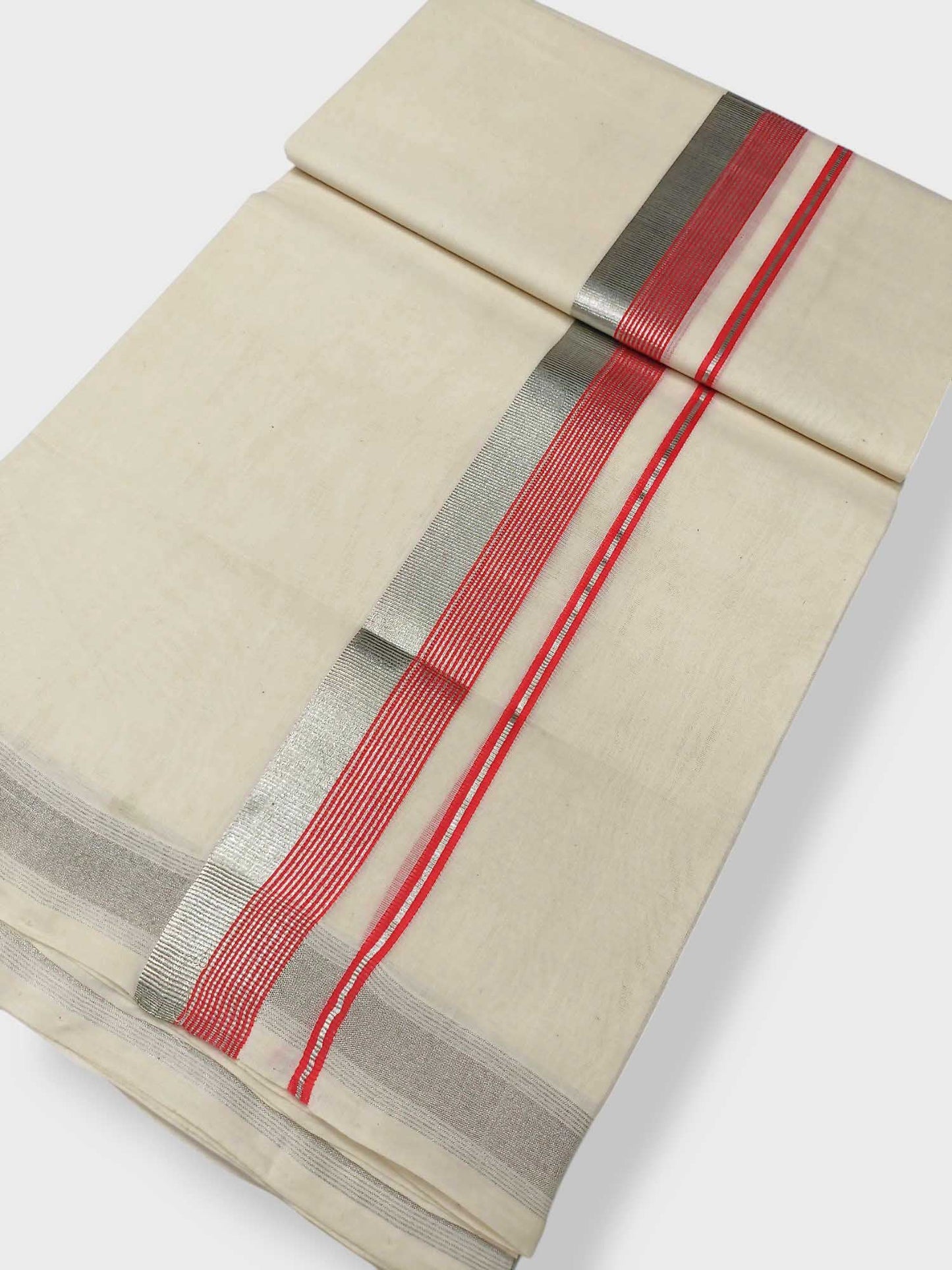 Original Balaramapuram Handloom Kasavu Mundu for Men