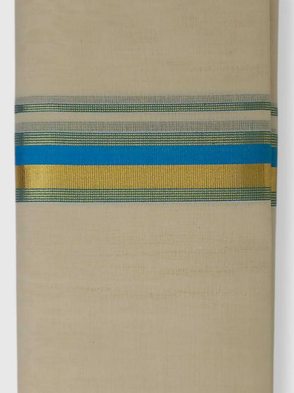 Original Balaramapuram Handloom Kasavu Mundu for Men