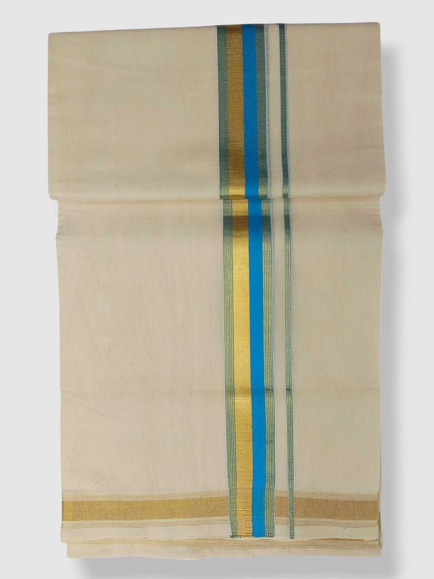 Original Balaramapuram Handloom Kasavu Mundu for Men