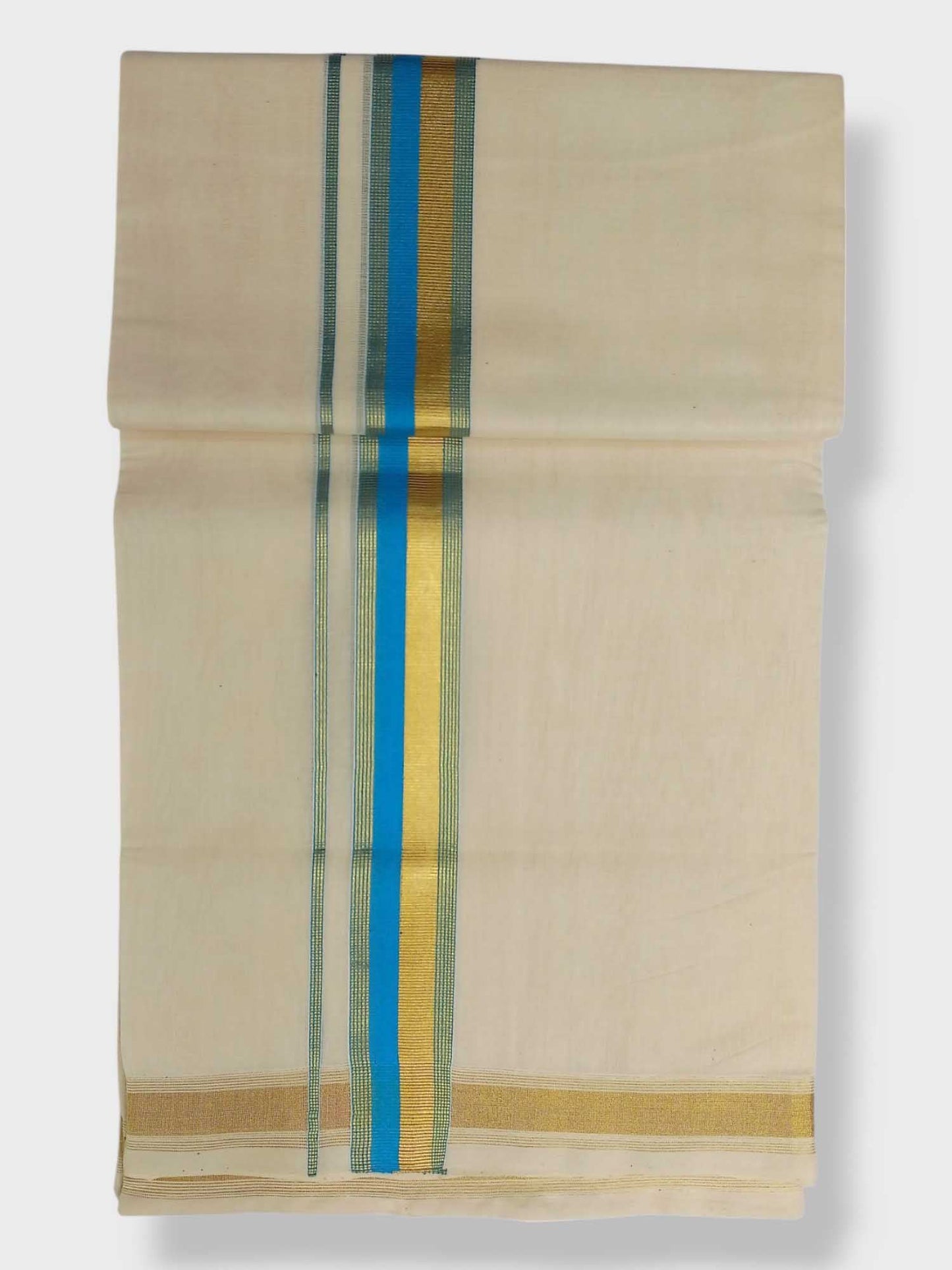 Original Balaramapuram Handloom Kasavu Mundu for Men