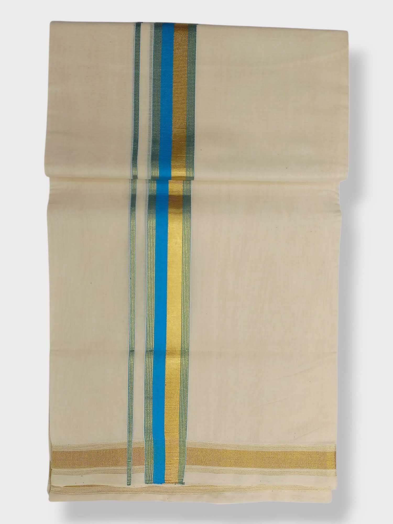 Original Balaramapuram Handloom Kasavu Mundu for Men