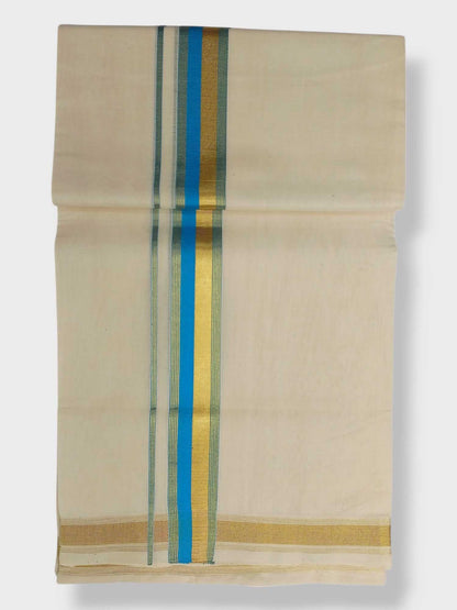 Original Balaramapuram Handloom Kasavu Mundu for Men