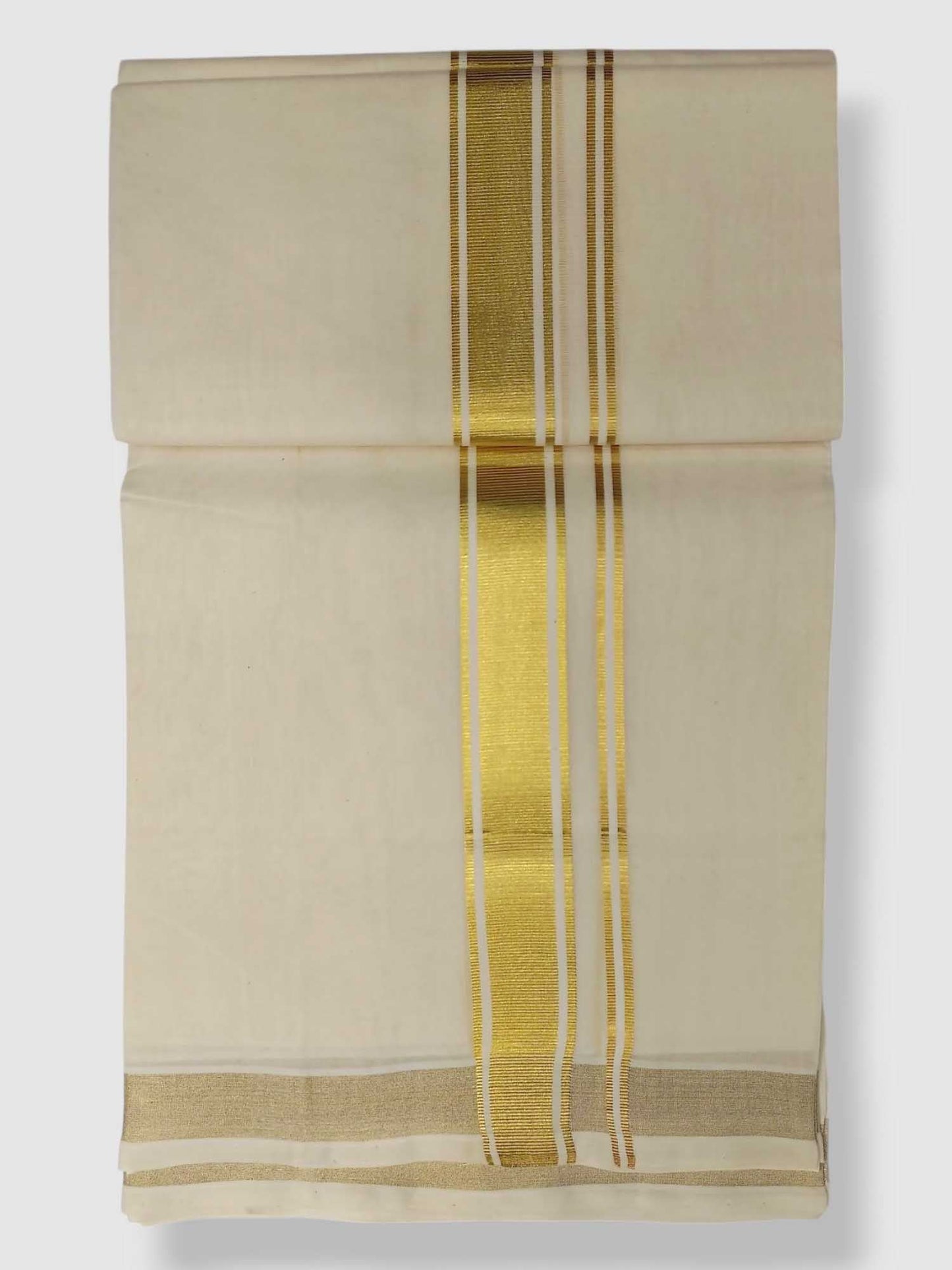 Original Balaramapuram Handloom Kasavu Mundu for Men
