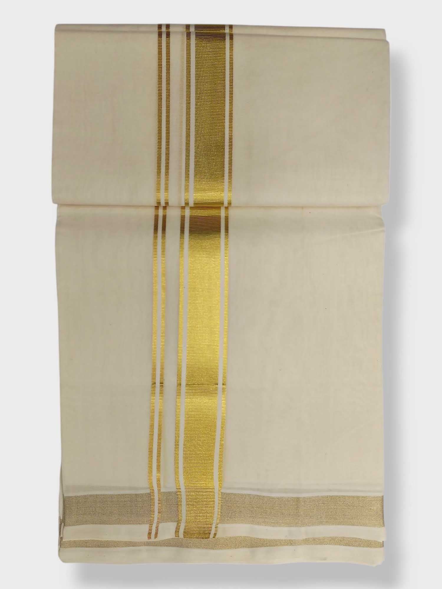 Original Balaramapuram Handloom Kasavu Mundu for Men