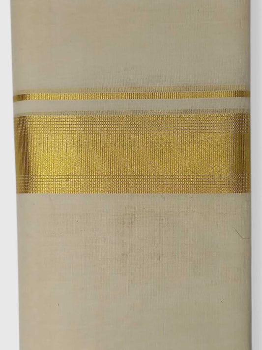 Original Balaramapuram Handloom Kasavu Mundu for Men
