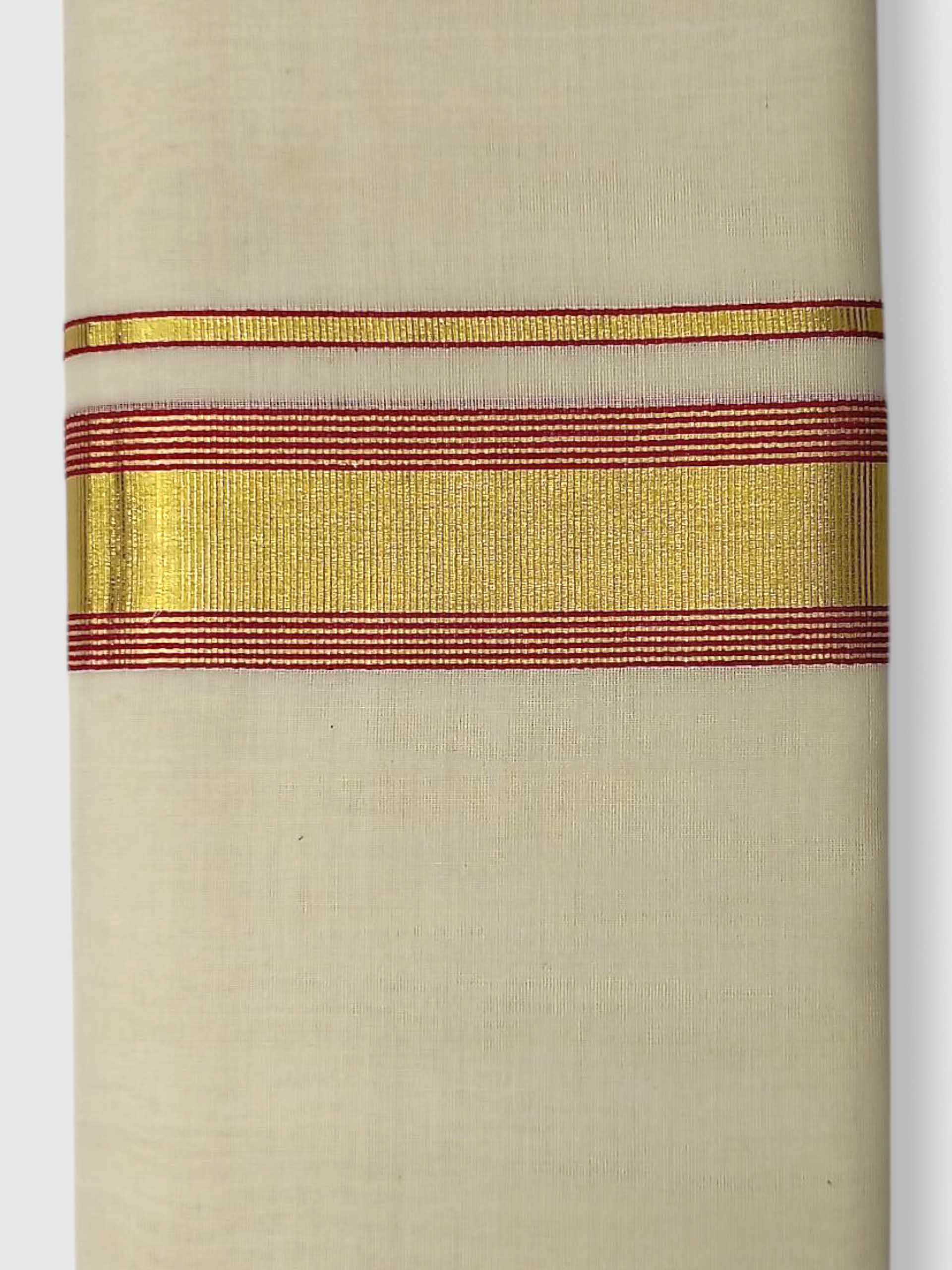Original Balaramapuram Handloom Kasavu Mundu for Men