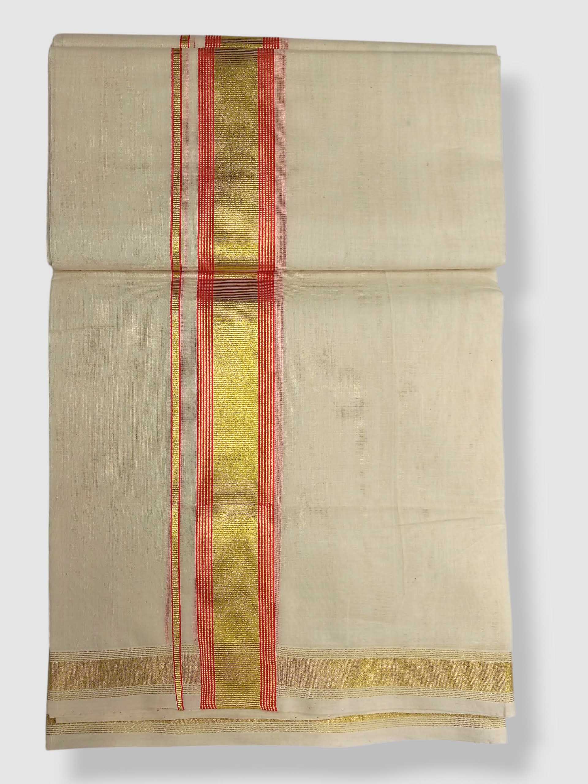 Original Balaramapuram Handloom Kasavu Mundu for Men