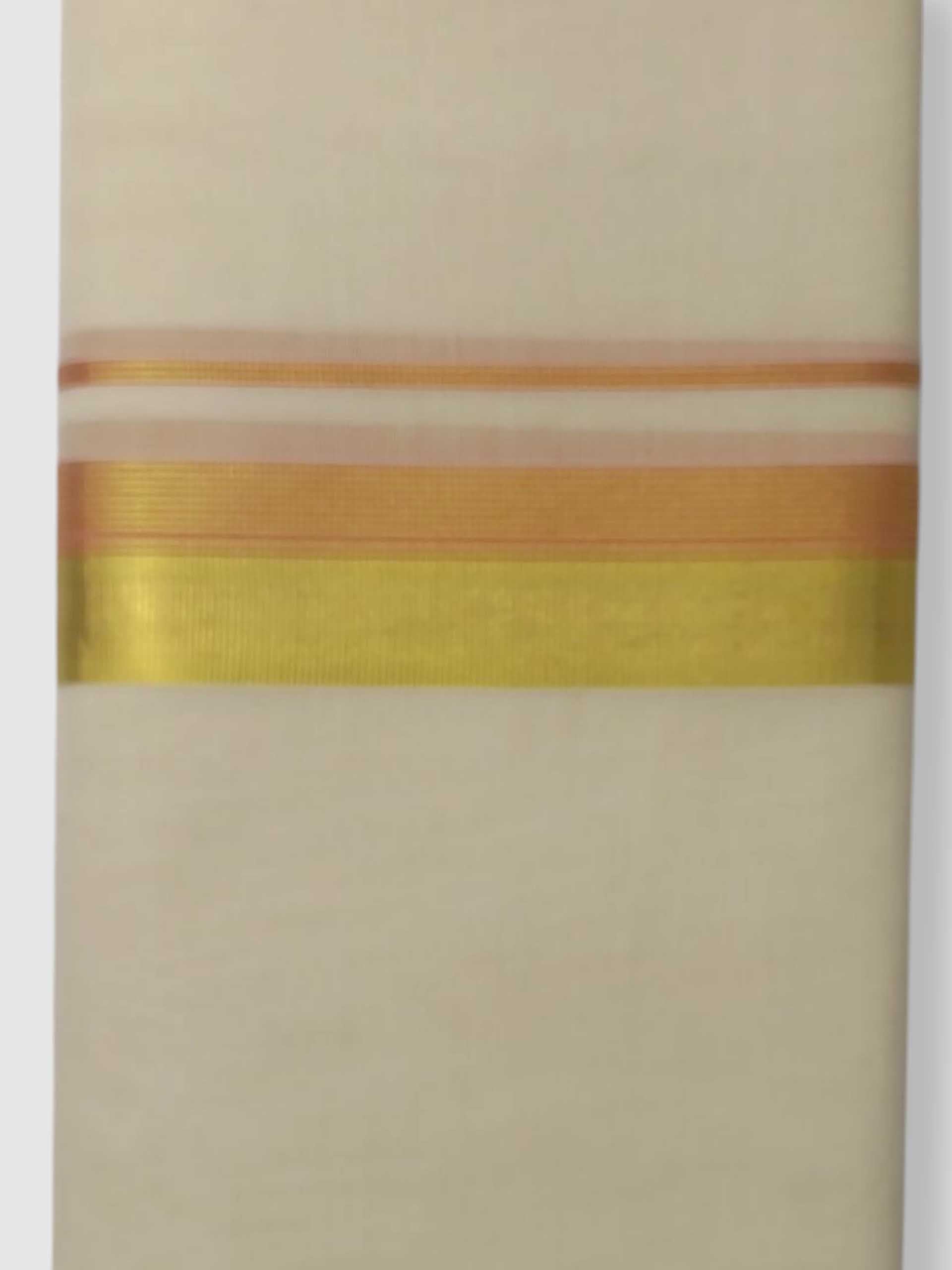 Original Balaramapuram Handloom Kasavu Mundu for Men