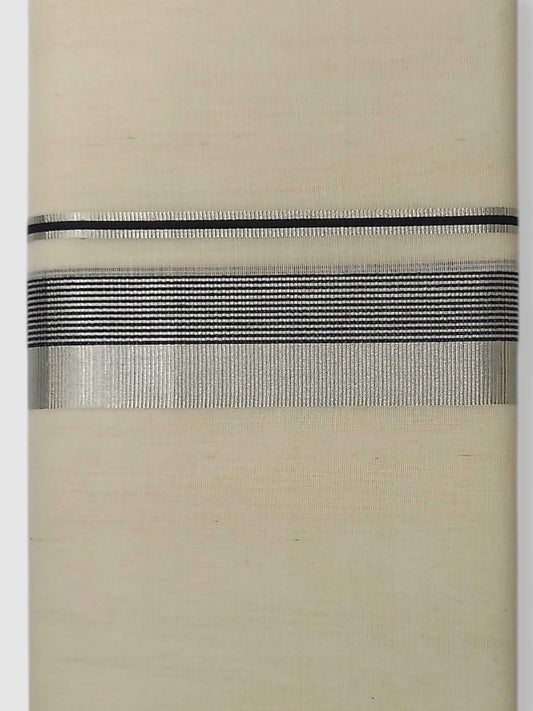 Original Balaramapuram Handloom Kasavu Mundu for Men