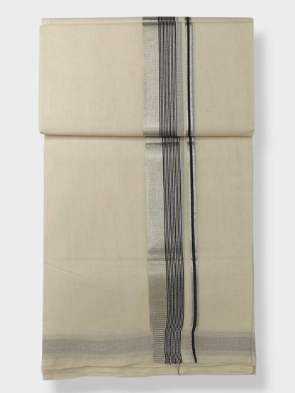 Original Balaramapuram Handloom Kasavu Mundu for Men
