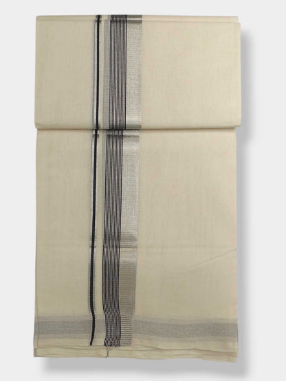 Original Balaramapuram Handloom Kasavu Mundu for Men