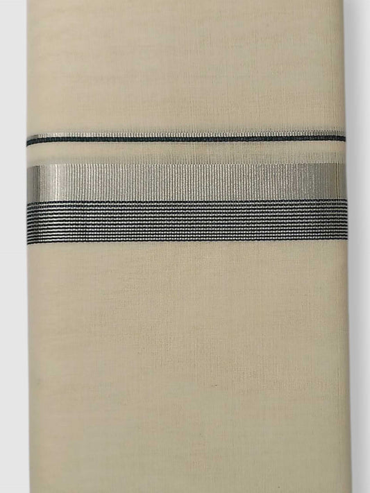 Original Balaramapuram Handloom Kasavu Mundu for Men