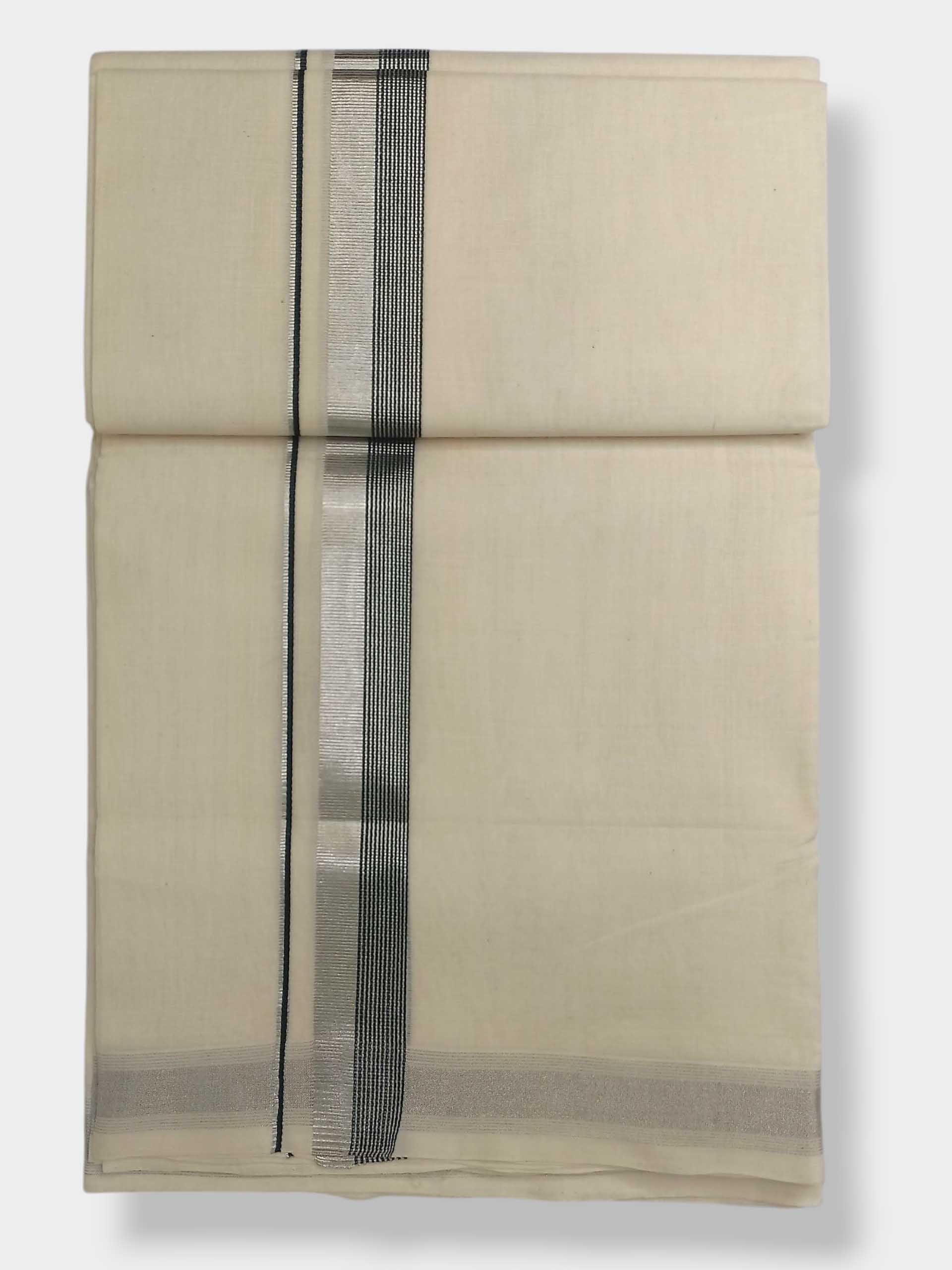 Original Balaramapuram Handloom Kasavu Mundu for Men