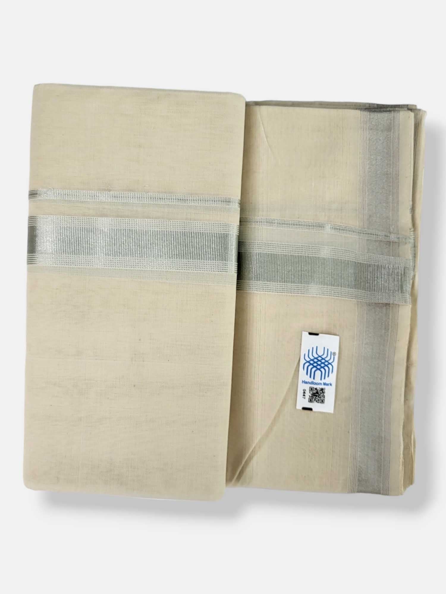 Original Balaramapuram Handloom Kasavu Mundu for Men