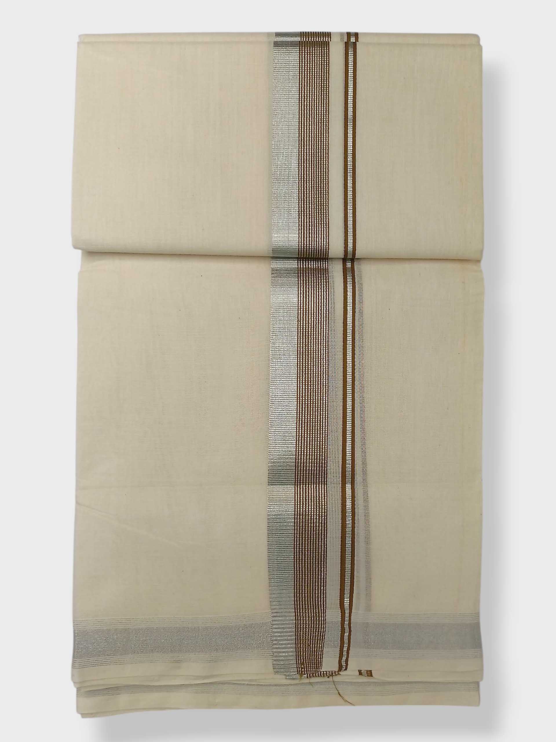 Original Balaramapuram Handloom Kasavu Mundu for Men