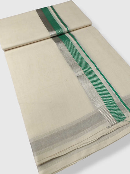 Original Balaramapuram Handloom Kasavu Mundu for Men