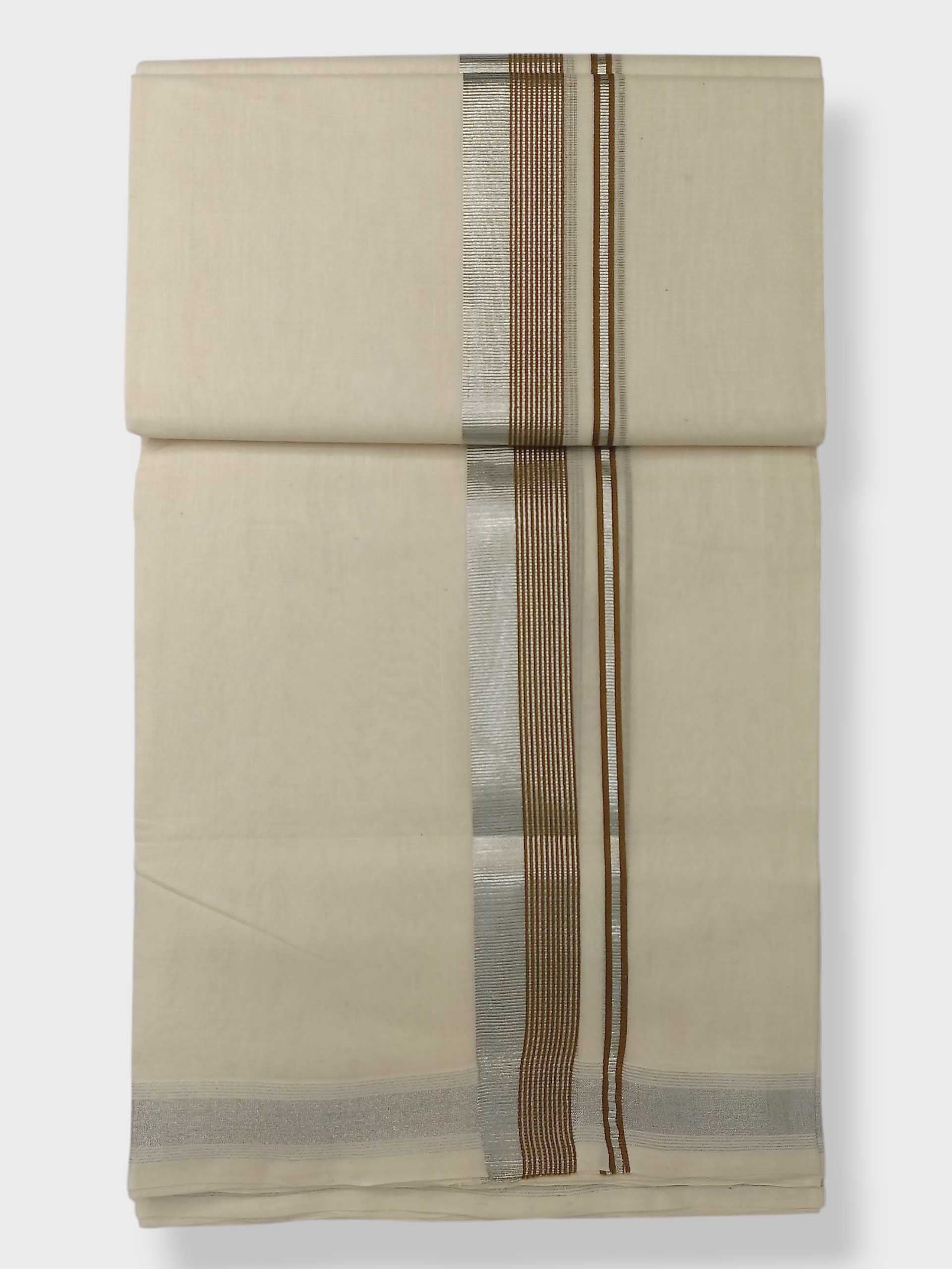 Original Balaramapuram Handloom Kasavu Mundu for Men