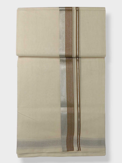 Original Balaramapuram Handloom Kasavu Mundu for Men