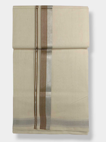 Original Balaramapuram Handloom Kasavu Mundu for Men
