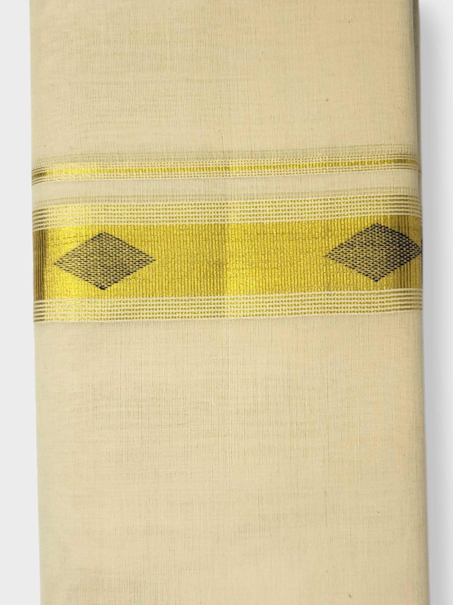 Original Balaramapuram Handloom Kasavu Mundu for Men