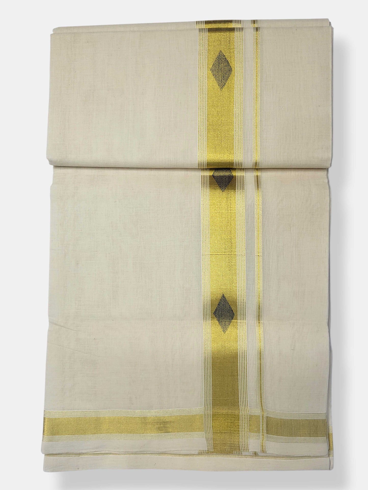 Original Balaramapuram Handloom Kasavu Mundu for Men